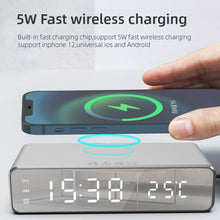 Load image into Gallery viewer, W258 With Clock / Temperature Display Desktop Phone / Earphone Wireless Charging, W258 5W (Silver), W258 5W (Black)