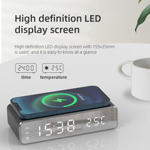 Load image into Gallery viewer, W258 With Clock / Temperature Display Desktop Phone / Earphone Wireless Charging, W258 5W (Silver), W258 5W (Black)