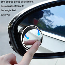 Load image into Gallery viewer, 1pair Reversing Mirror Small Round Mirror HD Large View Suction Cup Blind Spot Mirror, Size: 5.5x1.7cm(Black), Size: 5.5x1.7cm(White), Size: 5.5x1.7cm(Silver)