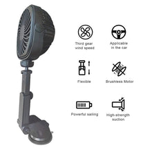 Load image into Gallery viewer, Car Suction Cup Fan Desktop Dormitory Office Kitchen Fan, Retractable (White), Retractable (Pink), Retractable(Black)