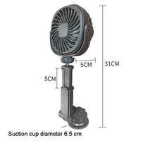 Load image into Gallery viewer, Car Suction Cup Fan Desktop Dormitory Office Kitchen Fan, Retractable (White), Retractable (Pink), Retractable(Black)