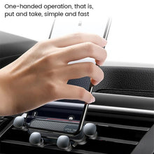 Load image into Gallery viewer, S03 Vehicle Air Outlet Gravity Navigation Mobile Phone Holder, Black Eagle Mouth, White Eagle Mouth, Black Spiral Clip, White Spiral Clip