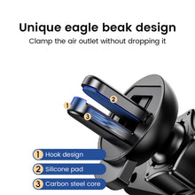 Load image into Gallery viewer, S03 Vehicle Air Outlet Gravity Navigation Mobile Phone Holder, Black Eagle Mouth, White Eagle Mouth, Black Spiral Clip, White Spiral Clip