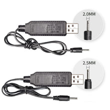 Load image into Gallery viewer, 10pcs 3.7V IC Circuit Protection Lithium Battery USB Straight Head Charging Cable, 2.0mm, 2.5mm, 3.5mm, 5.5mm