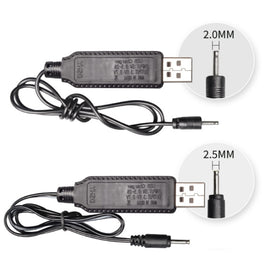 10pcs 3.7V IC Circuit Protection Lithium Battery USB Straight Head Charging Cable, 2.0mm, 3.5mm, 5.5mm