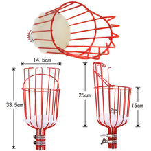 Load image into Gallery viewer, Stainless Steel Aerial Fruit Picker Fruit Picking Tools, With Rod 4 Sections 1.6m, With Rod 6 Sections 2.4m, With Rod 9 Sections 3.6m, With Rod 10 Sections 4m