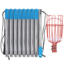 Load image into Gallery viewer, Stainless Steel Aerial Fruit Picker Fruit Picking Tools, With Rod 4 Sections 1.6m, With Rod 6 Sections 2.4m, With Rod 9 Sections 3.6m, With Rod 10 Sections 4m