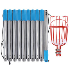 Load image into Gallery viewer, Stainless Steel Aerial Fruit Picker Fruit Picking Tools, With Rod 4 Sections 1.6m, With Rod 6 Sections 2.4m, With Rod 9 Sections 3.6m, With Rod 10 Sections 4m