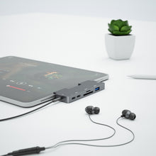 Load image into Gallery viewer, For IPad Pro 7-In-1 HDMI 4K + 3.5mm Audio + SD/TF+ 1 USB 3.0 + USB-C/Type-C + PD USB-C Docking Station, For IPad Pro 7-In-1