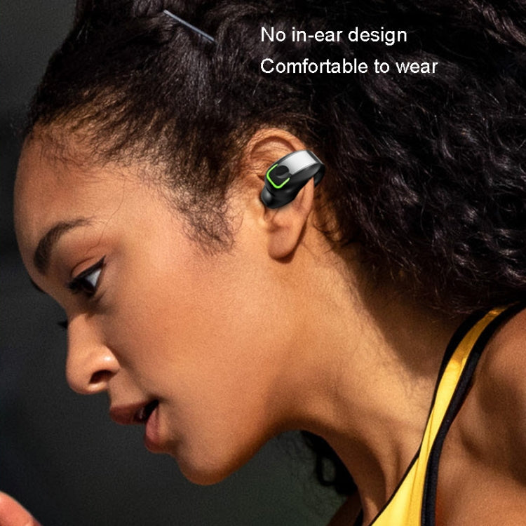 GD28 IPX4 Waterproof Single-ear Lightweight Clip Ear Bluetooth Earphone, GD28 Single Black, GD28 Single White