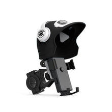 Load image into Gallery viewer, Small Helmet Sunscreen Phone Stand Bracket Motorcycle Mobile Phone Holder,Spec:, Handlebar White, Rearview Mirror Blue, Rearview Mirror White, Blue Helmet, White Helmet, Handlebar Black, Handlebar Yellow, Rearview Mirror Black, Rearview Mirror Yellow