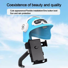 Load image into Gallery viewer, Small Helmet Sunscreen Phone Stand Bracket Motorcycle Mobile Phone Holder,Spec:, Handlebar White, Rearview Mirror Blue, Rearview Mirror White, Blue Helmet, White Helmet, Handlebar Yellow, Rearview Mirror Black, Rearview Mirror Yellow