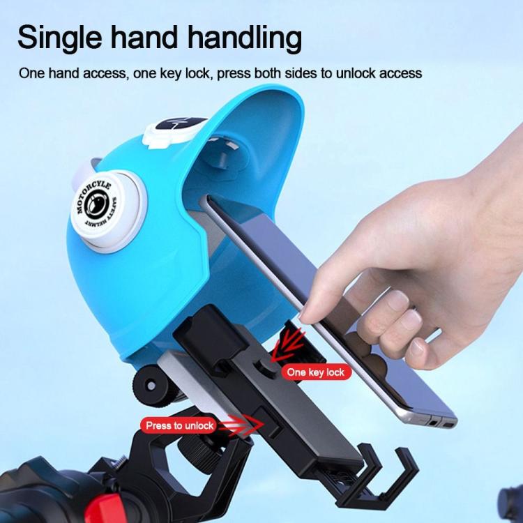 Small Helmet Sunscreen Phone Stand Bracket Motorcycle Mobile Phone Holder,Spec:, Handlebar White, Rearview Mirror Blue, Rearview Mirror White, Blue Helmet, White Helmet, Handlebar Black, Handlebar Yellow, Rearview Mirror Black, Rearview Mirror Yellow