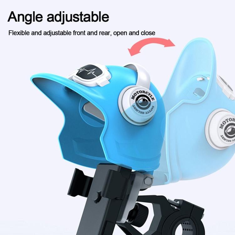 Small Helmet Sunscreen Phone Stand Bracket Motorcycle Mobile Phone Holder,Spec:, Handlebar White, Rearview Mirror Blue, Rearview Mirror White, Blue Helmet, White Helmet, Handlebar Black, Handlebar Yellow, Rearview Mirror Black, Rearview Mirror Yellow