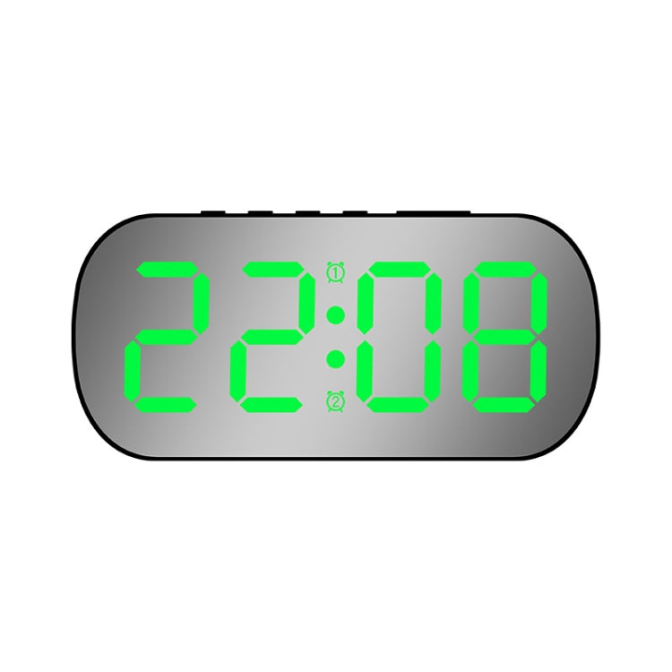 6637 LED Digital Display Temperature Electronic Clock Desktop Mirror Alarm Clock