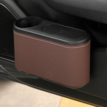 Load image into Gallery viewer, Car Seat Water Cup Holder Umbrella Storage Box Trash Can, Plastic, Black Leather, Brown Leather, Beige Leather