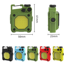 Load image into Gallery viewer, Mini Keychain COB Flashlight USB Rechargeable Magnetic Work Light For Outdoor Camping, Green, Red, Black, Yellow