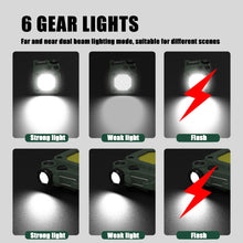Load image into Gallery viewer, Mini Keychain COB Flashlight USB Rechargeable Magnetic Work Light For Outdoor Camping, Green, Red, Black, Yellow