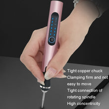 Load image into Gallery viewer, SNJ-3681 Mini Engraving Pen Wireless Polishing Electric Grinder, Style:, Roae Gold+Grinding Head, Silver+Grinding Head, Rose Gold+Grinding Head+Cutting Blade+Carving Stencil, Silver+Grinding Head+Cutting Blade+Carving Stencil