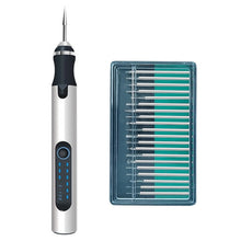 Load image into Gallery viewer, SNJ-3681 Mini Engraving Pen Wireless Polishing Electric Grinder, Style:, Roae Gold+Grinding Head, Silver+Grinding Head, Rose Gold+Grinding Head+Cutting Blade+Carving Stencil, Silver+Grinding Head+Cutting Blade+Carving Stencil