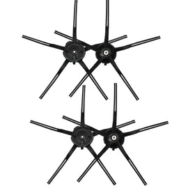 For Roborock S7 / T7S / T7S Plus G10, 4pcs Black Side Brush, 4pcs White Side Brush, 1pc Main Brush Cover