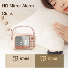 Load image into Gallery viewer, S11 Handheld Retro Alarm Clock Bluetooth Speaker Desktop Portable Clock, S11 (Beige), S11 (Pink)