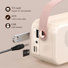 Load image into Gallery viewer, S11 Handheld Retro Alarm Clock Bluetooth Speaker Desktop Portable Clock, S11 (Beige), S11 (Pink)