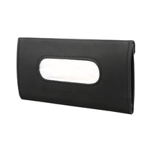 Load image into Gallery viewer, Car Sun Visor Tissue Holder Leather Hanging Storage Box, Black, Beige