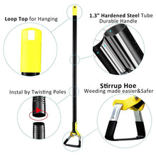 Load image into Gallery viewer, MYL-10 Stirrup Ring Weeding Hoes Garden Tools, 3 Sections 1.2m, 4 Sections 1.6m, 5 Sections 2.0m, 6 Sections 2.4m
