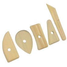 Load image into Gallery viewer, Wooden Skeleton Knife Pottery Scraper Handmade Tools, 5pcs/set