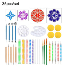 Load image into Gallery viewer, Dot Painting Mandala Pottery Decoration DIY Spiral Wand Tool Set, 36pcs/set, 35pcs/set
