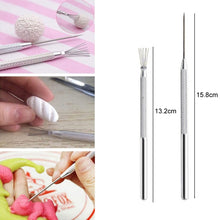 Load image into Gallery viewer, 5pcs Ceramic Aluminum Rod Puncher DIY Clay Art Supplies, Seven Needles, Texture Brush