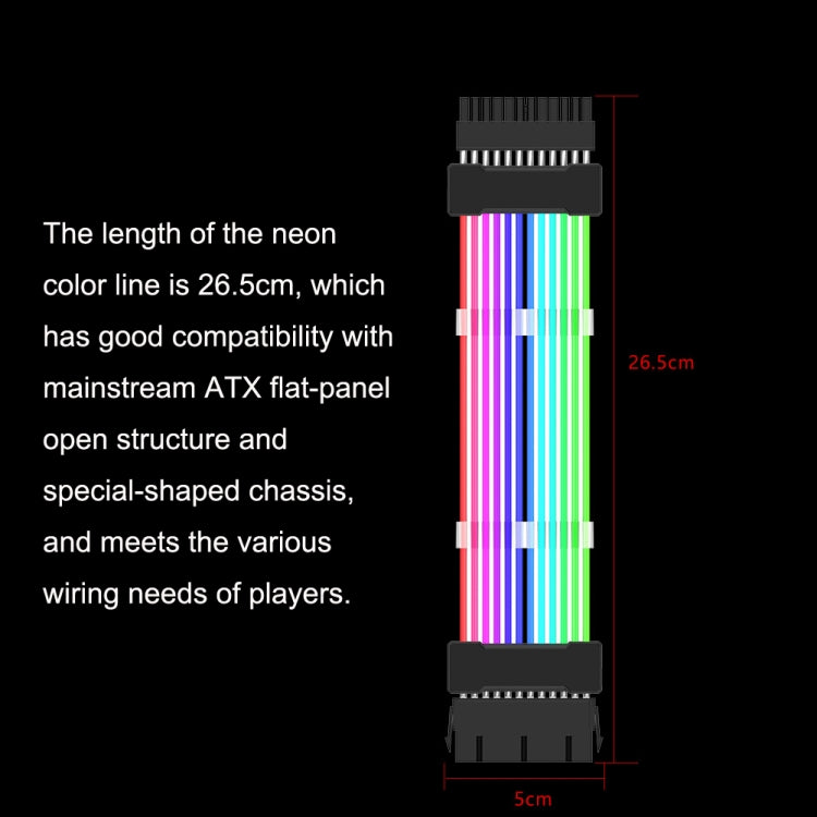 5V ARGB Neon Color Line, 24pin Motherboard Power Supply Light Wire Black, Double 8pin Graphics Card Power Supply Wire Black, 3x8pin Graphics Card Power Supply Wire Black, 24pin Motherboard Power Supply Light Wire White                                  ...