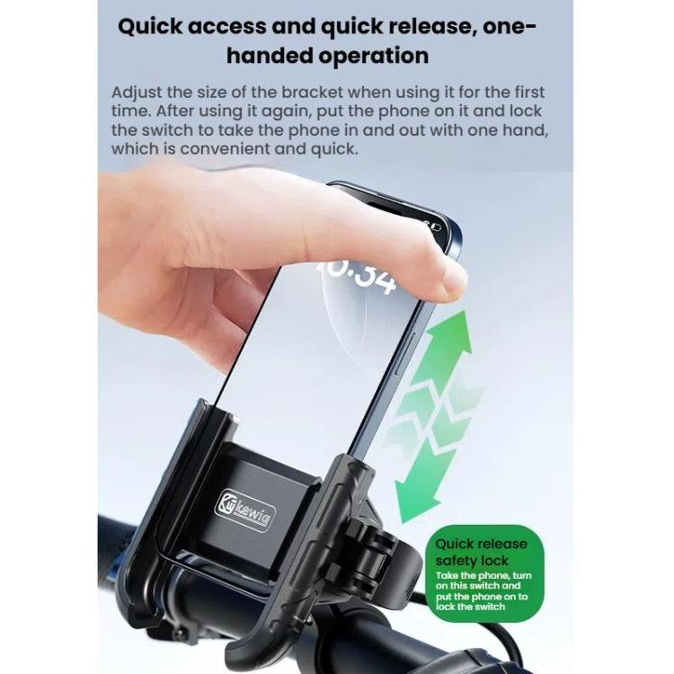 Kewig Motorcycle Bicycle Non-Blocking Mobile Phone Camera Navigation Bracket, M29-C1, M29-C2, M29-C3