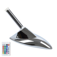 Load image into Gallery viewer, Car Solar Shark Fin With Antenna LED Warning Light, Silver, White, Black, Silver with Remote Control, Black with Remote Control, White with Remote Control