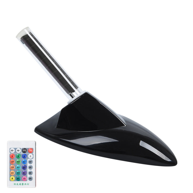 Car Solar Shark Fin With Antenna LED Warning Light, Silver, White, Black, Silver with Remote Control, Black with Remote Control, White with Remote Control