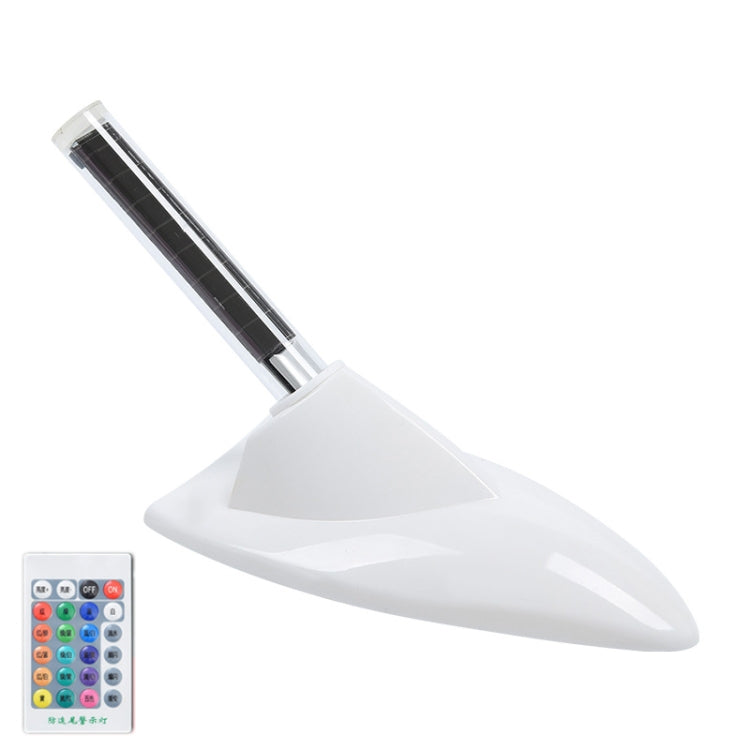 Car Solar Shark Fin With Antenna LED Warning Light, Silver, White, Black, Silver with Remote Control, Black with Remote Control, White with Remote Control