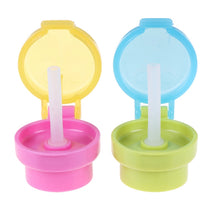 Load image into Gallery viewer, 2pcs CJ07205 Baby Straw Lids Portable Drinking Straw Lids for Children, 2pcs Green, 2pcs Pink