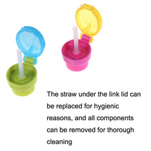 Load image into Gallery viewer, 2pcs CJ07205 Baby Straw Lids Portable Drinking Straw Lids for Children, 2pcs Green, 2pcs Pink