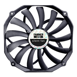 FANNER Ice Soul F14015 4PIN PWM Ultra-thin Chassis Fan Desktop Computer Radiator, F14015