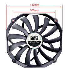 Load image into Gallery viewer, FANNER Ice Soul F14015 4PIN PWM Ultra-thin Chassis Fan Desktop Computer Radiator, F14015