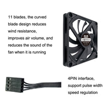 Load image into Gallery viewer, FANNER Ice Soul F8010 Ultra Thin Chassis Fan 4pin PWM Intelligent Speed Adjustment Quiet Cooling Heat Dissipation, F8010