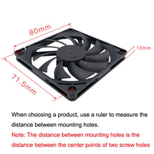 Load image into Gallery viewer, FANNER Ice Soul F8010 Ultra Thin Chassis Fan 4pin PWM Intelligent Speed Adjustment Quiet Cooling Heat Dissipation, F8010