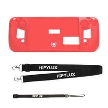 Load image into Gallery viewer, For Steam Deck Hifylux ST-PF14 Game Console Silicone Case Anti-scratch Non-slip Handheld Case Lanyard, Silicone Case Black, Silicone Case Blue, Silicone Case Red, Silicone Case Orange