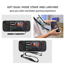 Load image into Gallery viewer, For Steam Deck Hifylux ST-PF14 Game Console Silicone Case Anti-scratch Non-slip Handheld Case Lanyard, Silicone Case Black, Silicone Case Blue, Silicone Case Red, Silicone Case Orange