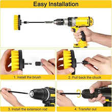 Load image into Gallery viewer, WRS-DS19 9 in 1 Electric Drill Crevice Cleaning Brushes Car Wash Tools Set, 9 in 1
