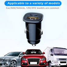 Load image into Gallery viewer, PD 30W Dual Port USB Super Fast Charge Car Charger, 30W Black