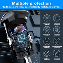 Load image into Gallery viewer, PD 30W Dual Port USB Super Fast Charge Car Charger, 30W Black