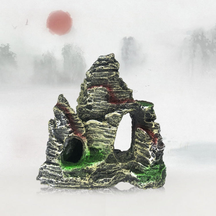 Stone Fish Tank Landscape Simulation Resin Aquarium Decorative Ornament, Style:, Cave Mountain C, Cave Mountain D, Small Rockery, Three-legged Rockery, Big Rockery, Shunfeng Mountain, Yu Mountain, Tianzhu Mountain, Guanyun Mountain, Jiuxia Mountain    ...