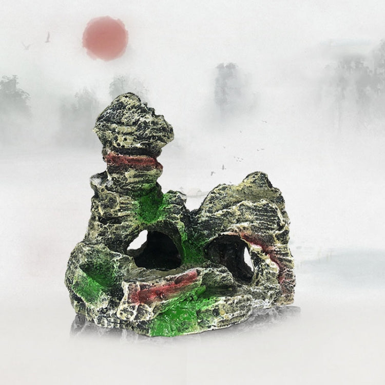 Stone Fish Tank Landscape Simulation Resin Aquarium Decorative Ornament, Style:, Cave Mountain C, Cave Mountain D, Small Rockery, Three-legged Rockery, Big Rockery, Shunfeng Mountain, Yu Mountain, Tianzhu Mountain, Guanyun Mountain, Jiuxia Mountain    ...
